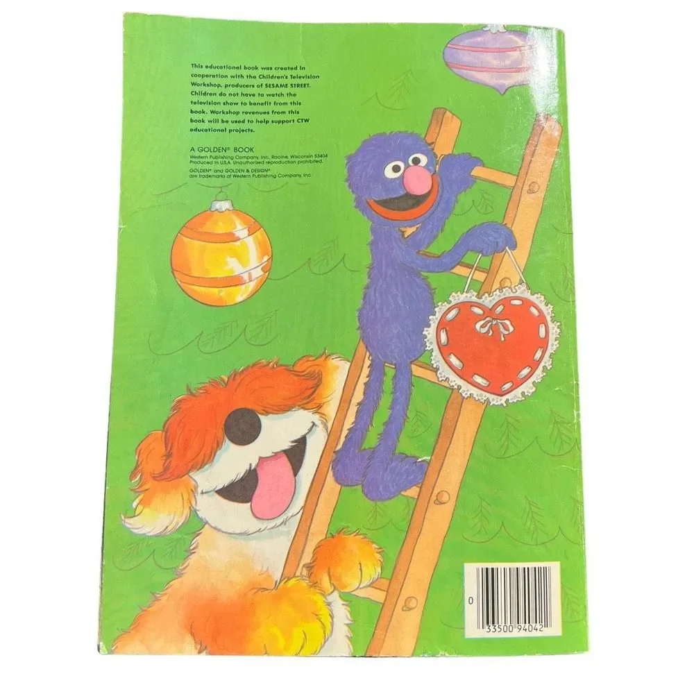 Vintage The Sesame‎ Street golden Coloring books Set of 2 Farm and Christmas Bks